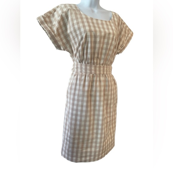 HD in Paris Anthropologie Ribboned Poplin Sheath Gingham Dress Size 2 - Picture 4 of 7